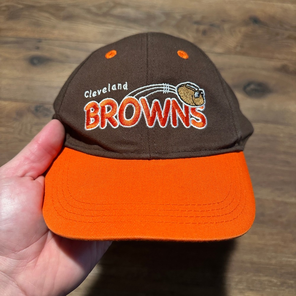 Vintage NFL Cleveland Browns Brown‎ Orange Hat Kids Toddler OSFA